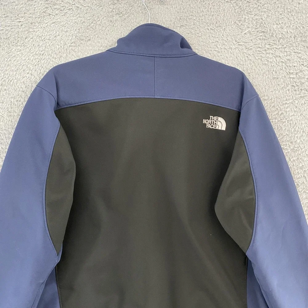 The North Face Softshell Jacket Mens Medium Apex Bionic Full Zip Black‎ Blue